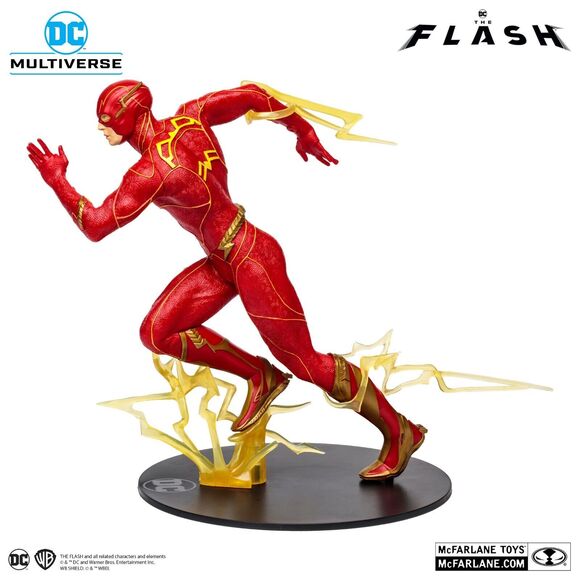 DC Multiverse THE FLASH Movie McFarlane Toys 12” Statue Lightning Running Pose - Picture 7 of 7